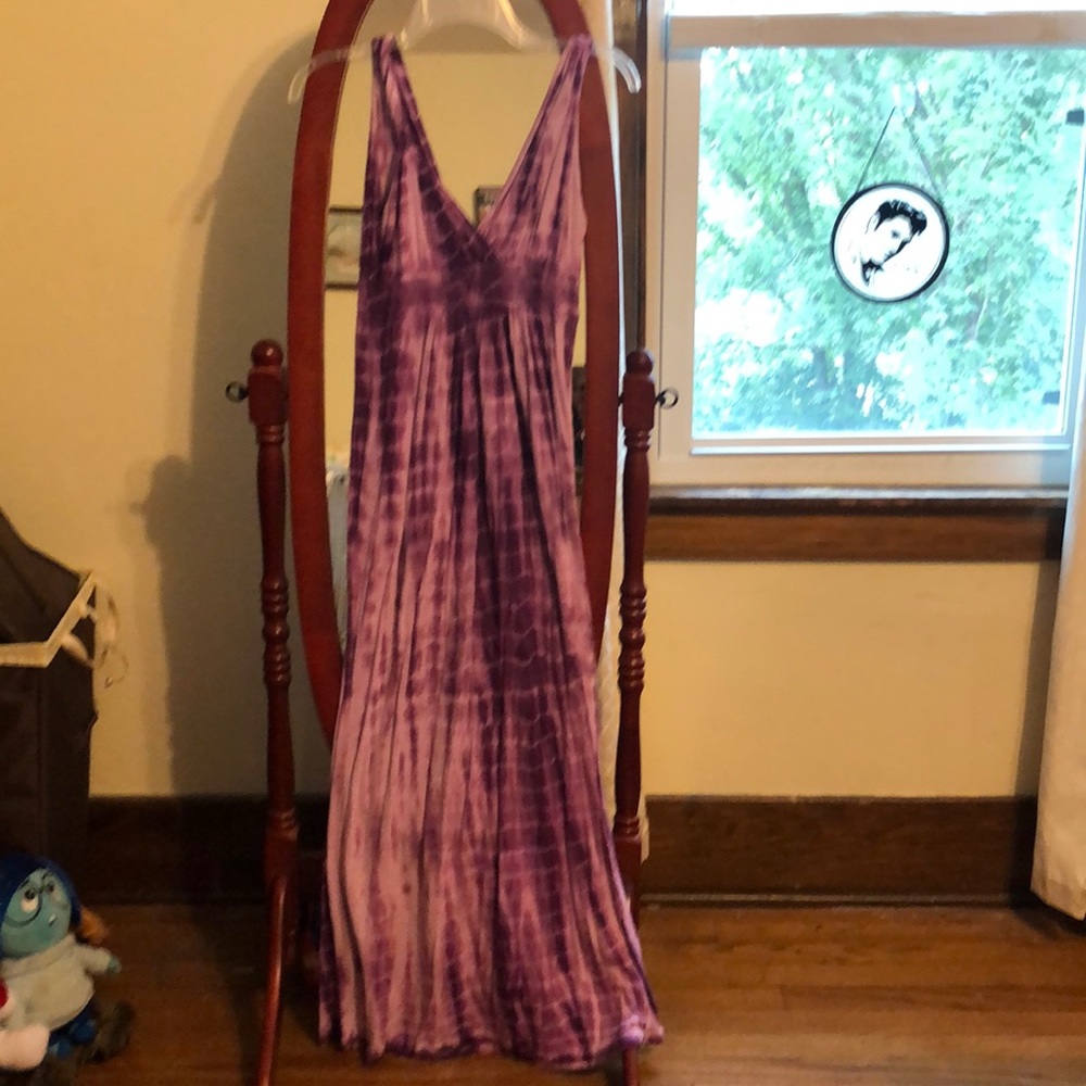 Purple tye dye dress